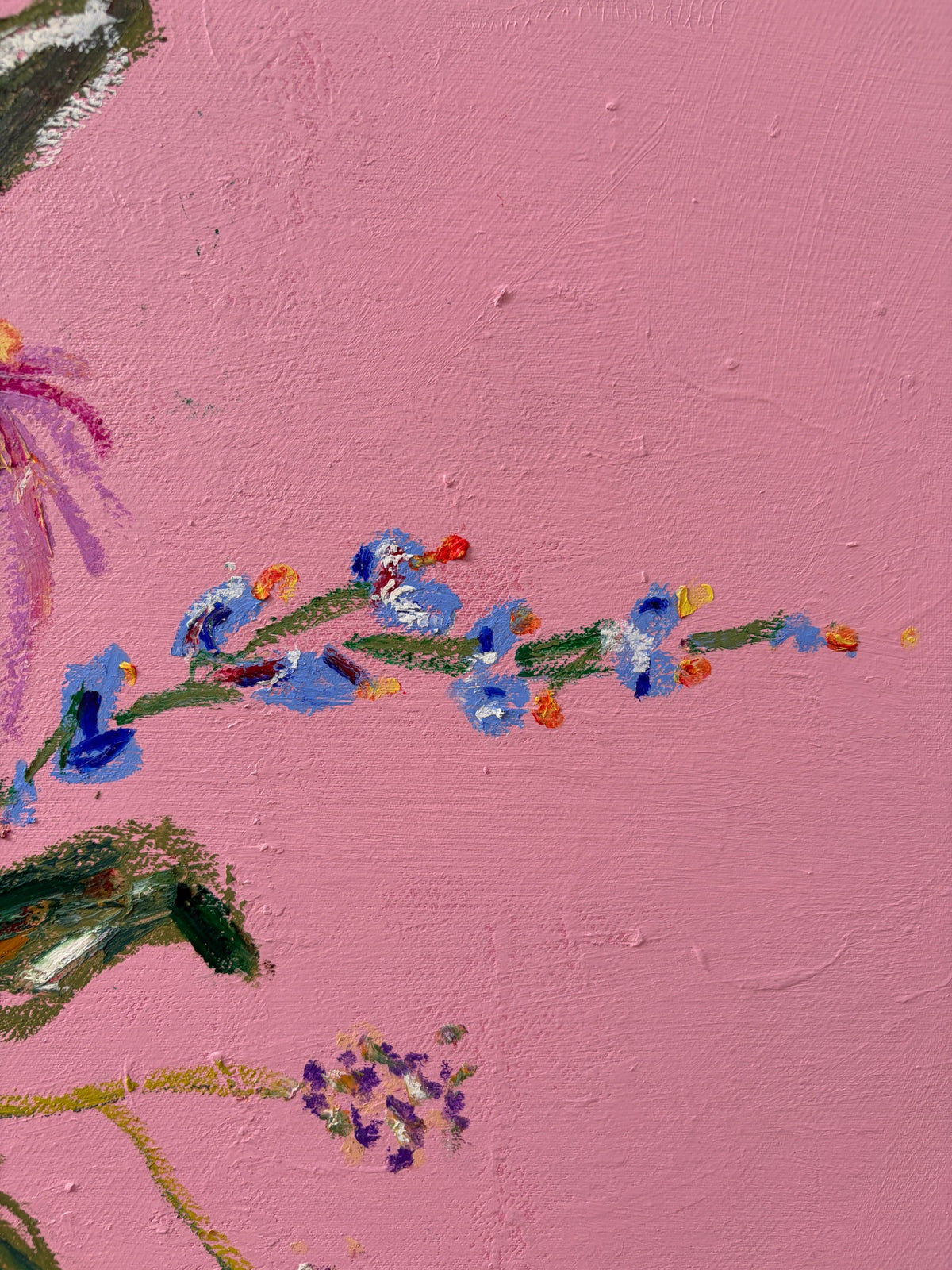 Fuck off Lego Flowers – Detailaufnahme der Malerei